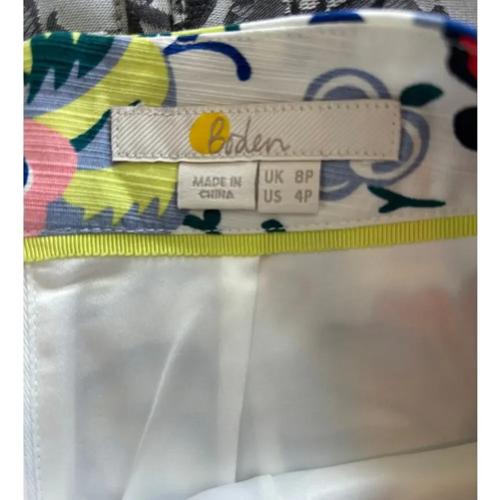 Boden Women's Floral Bright Pencil Skirt Size 8P